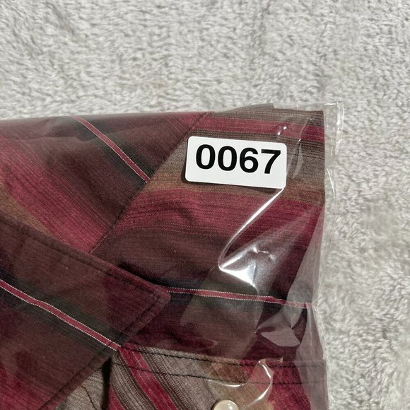 Frontier Button Up Shirt Men's XL Red Pearl Snap Striped Western Shirt - Picture 12 of 12
